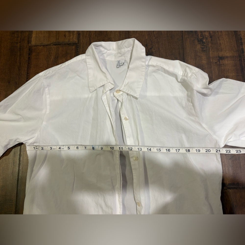 Nordstrom White Button-Up Shirt Dress 100% Cotton - Picture 4 of 6